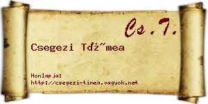 Csegezi Tímea névjegykártya